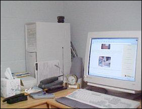 There it is - the computer! And what do you know... The Schumin Web is on screen!