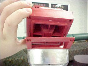 In this same package, I also got the ADA-compliant version of the same signal, though it needs a screw or two to hold the strobe plate in place. In this same package, I also got the ADA-compliant version of the same signal, though it needs a screw or two to hold the strobe plate in place.