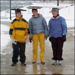 On my way out to photograph the snow festivities, I ran into some Potomac-ers who helped show me to where the majority of the action was. Turns out it was out by the front of ISAT.