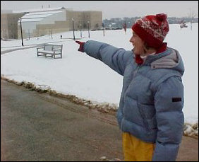 On my way out to photograph the snow festivities, I ran into some Potomac-ers who helped show me to where the majority of the action was. Turns out it was out by the front of ISAT.