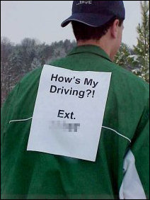 Raleigh did like many trucks do - "How's my driving?" Just call his JMU extension and tell him.