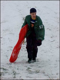 And now he takes it back up the hill the hard way.