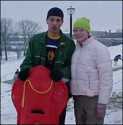 And now, Raleigh joins up with Lindsay for some more fun in the snow,