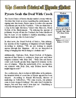 The Sacred States of Pyrote News