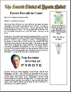 The Sacred States of Pyrote News