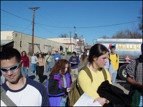 The class continues along Chesapeake Avenue, heading toward Grace Street. The class continues along Chesapeake Avenue, heading toward Grace Street.