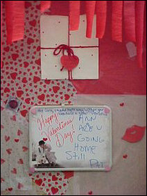 Another extravagantly decorated door... this one goes for color and fringe. Another extravagantly decorated door... this one goes for color and fringe.