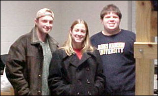 Ryan (left), Sam, and myself pose for a shot with the Mavica on a Wednesday night.