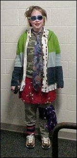 Wacky-Tacky Skate Night at Skatetown in Harrisonburg is not only fun, but it also benefits needy children.  While I will not participate (fear of embarrassment on skates), I love taking pictures of the people’s costumes.  I particularly like this costume, though it must have been extremely warm under all those layers.