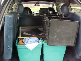 And the first load of stuff is in the car, and off to Stuarts Draft we go!