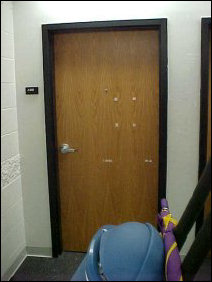 And let's not forget the door... with my moving out, it's no longer exactly the home of The Schumin Web, and so the sign must go...