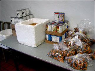 At the food pantry, there is a large selection of foods for those in need. At the food pantry, there is a large selection of foods for those in need.