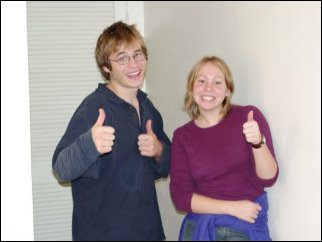 Spencer and Nicole, my partners in crime in this cleaning job, took over Kathleen's machine, the Bissell, and so we were running top-notch once again. It was particularly handy with this machine that we didn't have to mix the "sauce" (the carpet shampoo) ourselves, unlike the Rug Doctors. With the Bissell, the sauce goes in one container, and the hot water goes in another. Spencer and Nicole, my partners in crime in this cleaning job, took over Kathleen's machine, the Bissell, and so we were running top-notch once again. It was particularly handy with this machine that we didn't have to mix the "sauce" (the carpet shampoo) ourselves, unlike the Rug Doctors. With the Bissell, the sauce goes in one container, and the hot water goes in another.